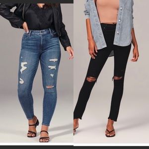 NWOT. 2 pairs high rise skinny jeans. 25 regular